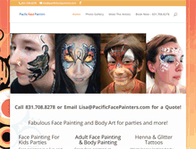 Tablet Screenshot of pacificfacepainters.com